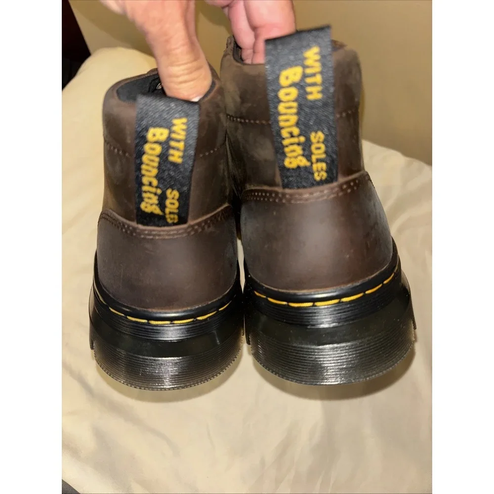 NIB Dr. Martens Men's 9 Women's 10 Bonny Brown Crazy Horse Boots 26794207 $130